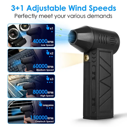 Compressed Air Duster With LED Light Up To 150000RPM Speed For PC - view 2