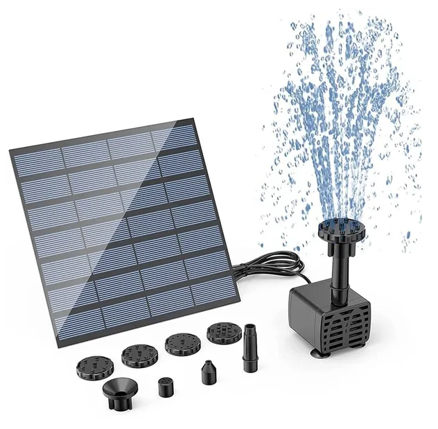 Solar Power Fountain Submersible Floating Water Bird Bath Pond Garden Pool - view 3