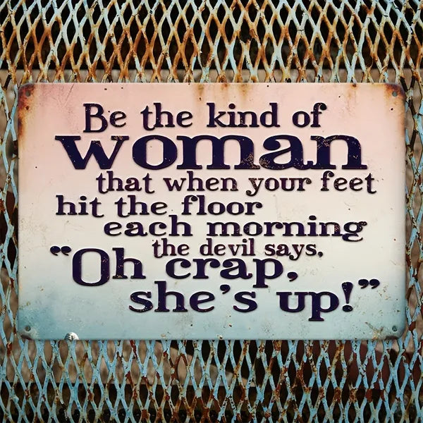 Sarcastic Retro Metal Tin Sign Creative Wall Decor Plaque Unique Decor For Women - view 6