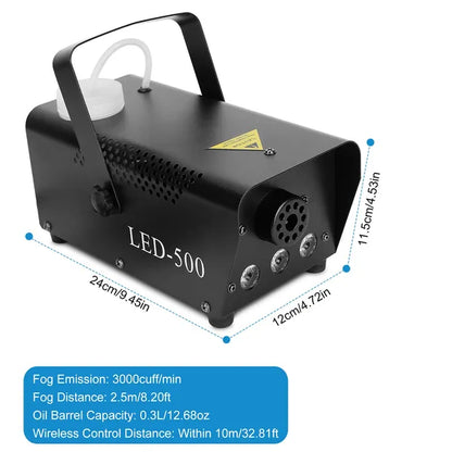 400W Fog Machine RGB LED Party Club DJ Fogger Rapid Heating Remote Control Wedding Stage Smoke Machine - view 3