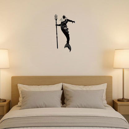 Exquisite Merman Mermaid King Queen Metal Wall Art Set Mythical Ocean Decor Handcrafted Unique Gift - view 7
