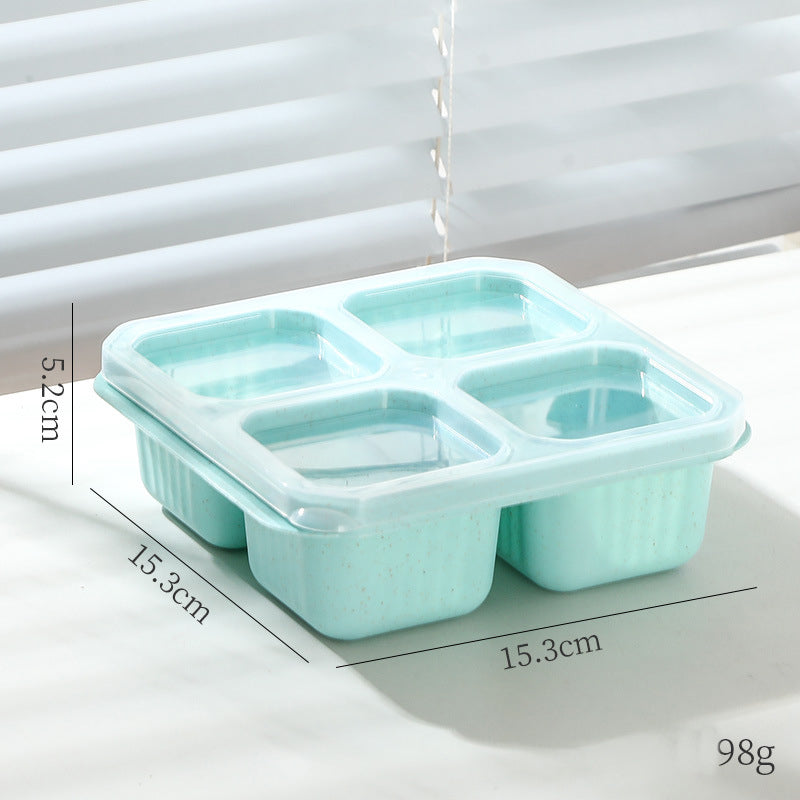 1PC Snack Containers, Divided Bento Lunch Snack Box With Transparent Lids - view 4