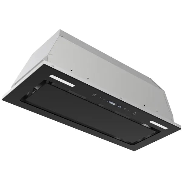 Range Hood Insert 30 Inch 800 CFM, Built-in Vent Hood Black Glass Gesture & Touch Control Kitchen Exhaust Fan