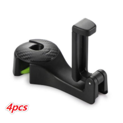 Car Headrest Hook with Phone Holder Seat Back Hanger for Bag Handbag Purse Grocery Cloth - view 10