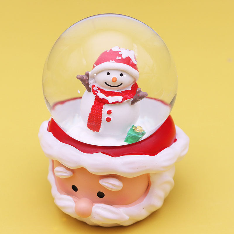 Cute Cartoon Santa Claus Trumpet Snow Globe Ornament - view 4