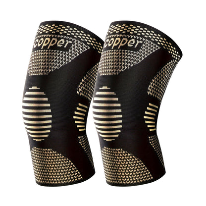 1 Pair Copper Knee Pads Ultimate Shock-Absorbing Gear For Men & Women Superior Knee Support For Sports Yoga Fitness - view 4