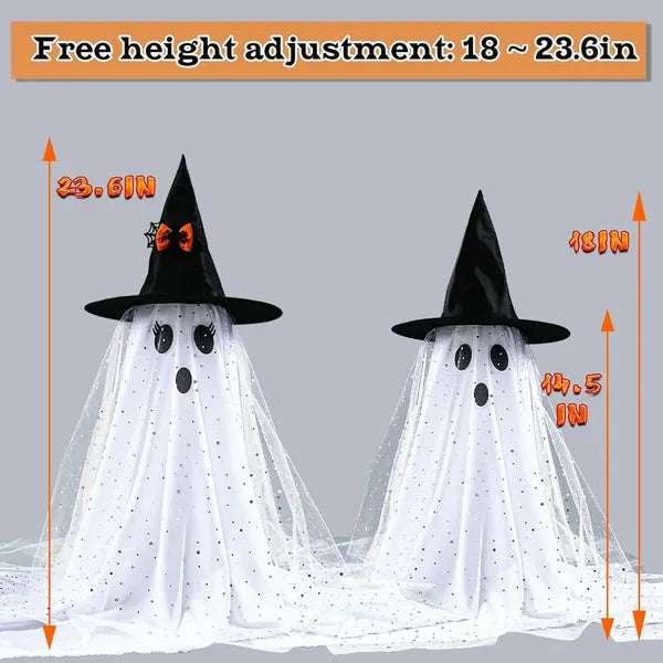 2Packs Halloween Decorations Outdoor,Halloweens Party Decoration Indoor,Spooky Ghost With Remote Control String Lights - view 3