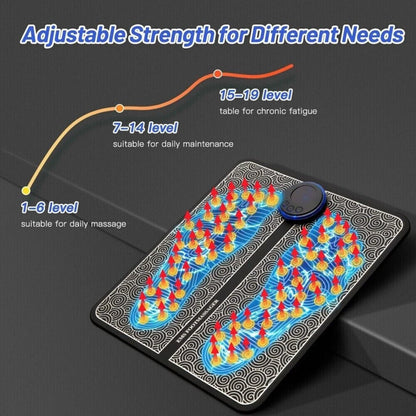 Electric Foot Massager Pad Blood Circulation Muscle Stimulator Mat 19 Levels and 8 Modes-Massage Mat - view 7