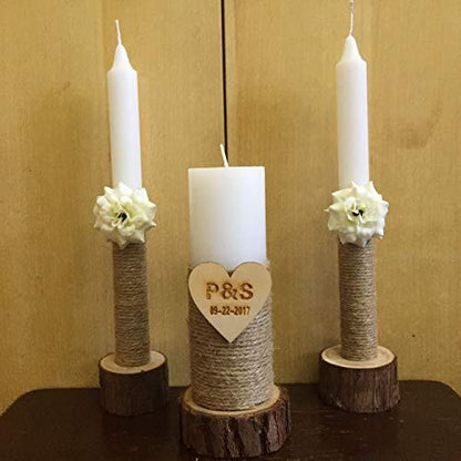 Wooden Wedding Candle Holders - view 4