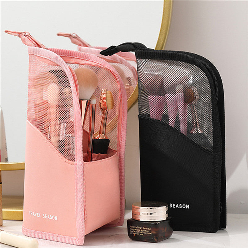 Makeup Brush Case Makeup Brush Holder Travel Waterproof Cosmetic Bag Stand-up Foldable Makeup Cup With Zipper - view 2