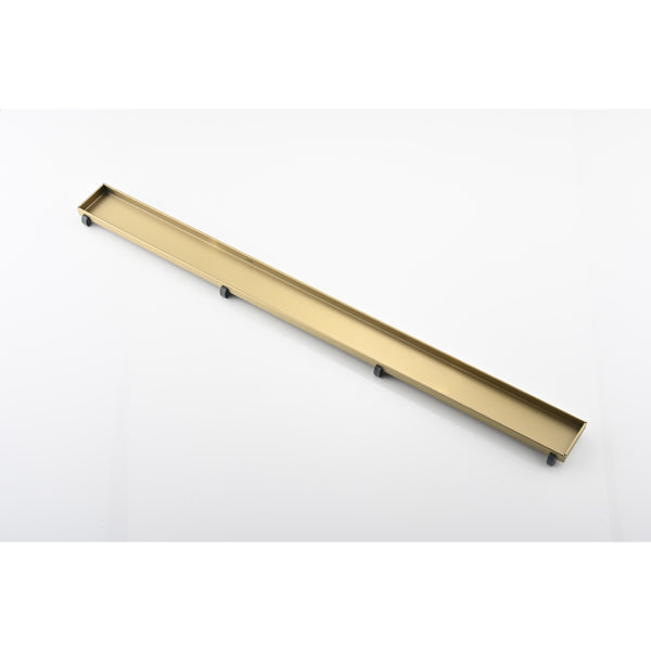 36 Inch Linear Shower Drain With 2-in-1 Flat & Tile Insert Removable Cover - view 2