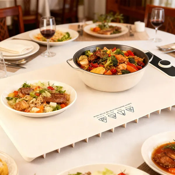 Food Warming Mat 23.6X15.8In 300W Fast Heating Electric Silicone Food Warmer With 14 Temp Levels 10Hrs Timer Settings - view 6