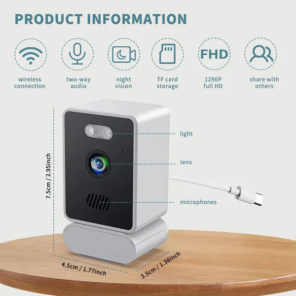 Window Type Disguised Surveillance Camera, Built-in WiFi, Motion Detection Alarm - view 5