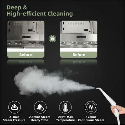 Multipurpose Steam Cleaner High-Temp Steam, 2-3 Bar Pressure, 10.2oz Tank & Continuous Cleaning - view 3