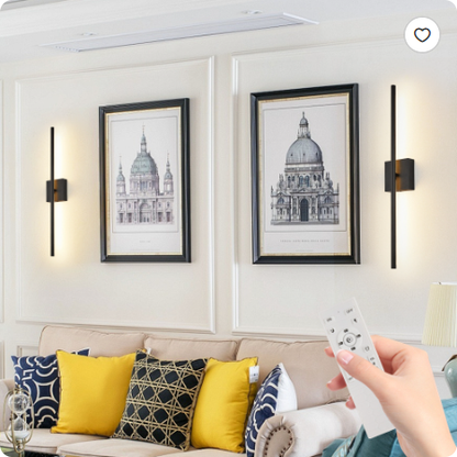 28 2-Pack Modern LED Wall Sconce, Minimalist Indoor Wall Light Fixtures, Black Matte Finish For Living Room, Bedroom - view 6
