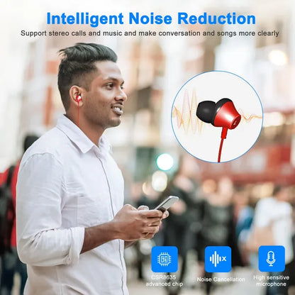 Wireless Neckband Headphones V4.2 Sweat-proof Sport Headsets Earbuds In-Ear Magnetic Neckbands Stereo Earphone - view 3