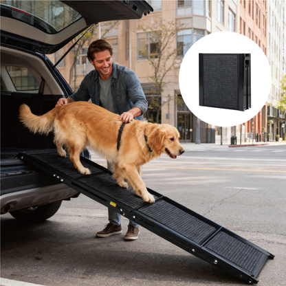Dog Ramp For Car 71inch Long & 19.3inch Wide Portable Dog Ramps For Large Dogs With Non-Slip Rug Surface Dog Car Ramp