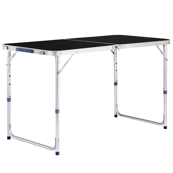 4Ft Portable Multipurpose Folding Table Black - view 5