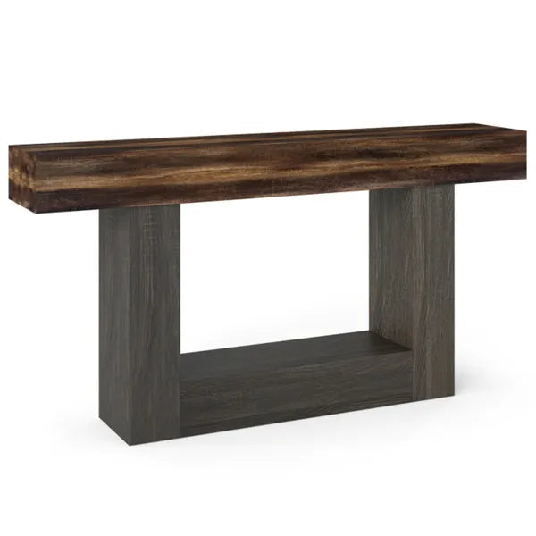 63" Long Narrow Entryway Table With Anti-Tip Safety, Farmhouse Sofa Console Table With 2-Tier Storage For Living Room - view 4