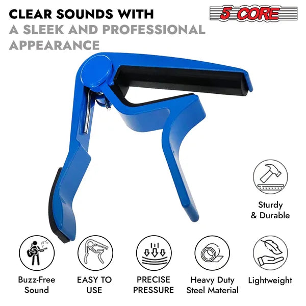 5Core Capo 4Pcs Acoustic Electric Guitar 6 String Kapo Clip For Banjo Mandolin Ukulele - view 3