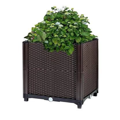 Raised Garden Bed With Self-watering System Rectangle Garden Planter For Garden Patio Balcony Elevated Planter Box - view 4