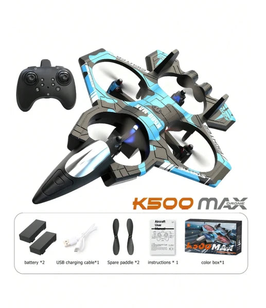 A Set Of Four-rotor Drone Fighter Jets, Equipped With A Remote Control, Featuring One-key Takeoff/landing - view 3