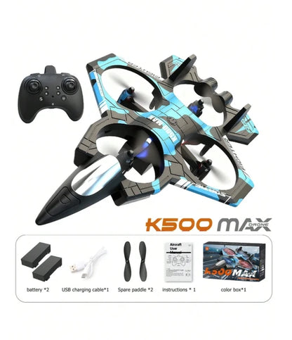 A Set Of Four-rotor Drone Fighter Jets, Equipped With A Remote Control, Featuring One-key Takeoff/landing - view 3