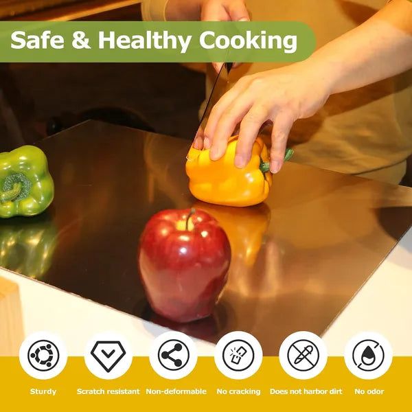 Stainless Steel Cutting Board With Lip For Kitchen Chopping Boards For Countertop Large Metal Cutting Board Over Sink - view 8