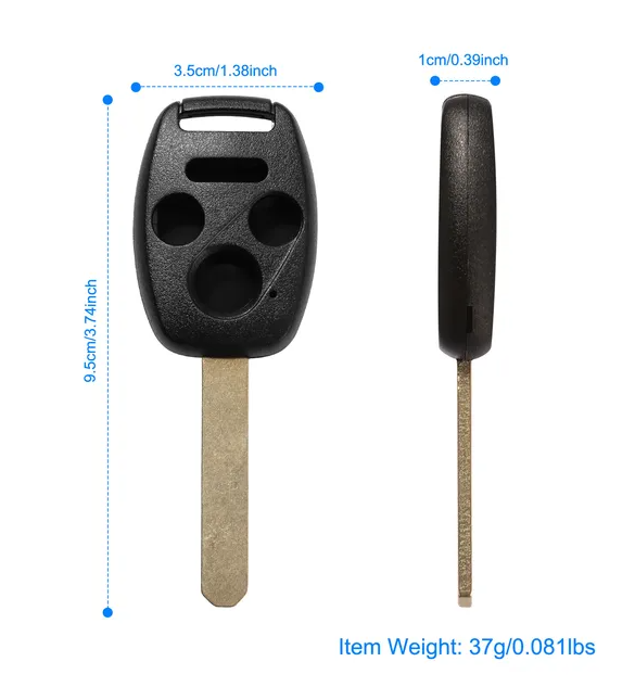 2Pcs Keyless Entry Remote Shell Case Fit For Accord 2008-2012 Car Key Fob Pad Replacement - view 4