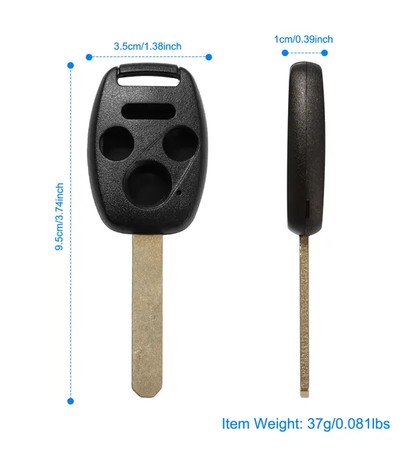 2Pcs Keyless Entry Remote Shell Case Fit For Accord 2008-2012 Car Key Fob Pad Replacement - view 4