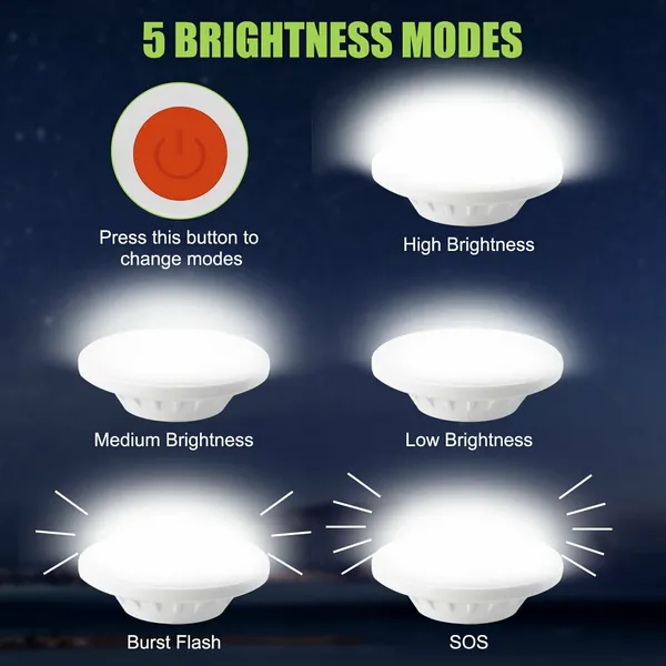 Rechargeable 60 LED Outdoor Camping Tent Light USB & Solar Lantern Hiking Lamp - view 2