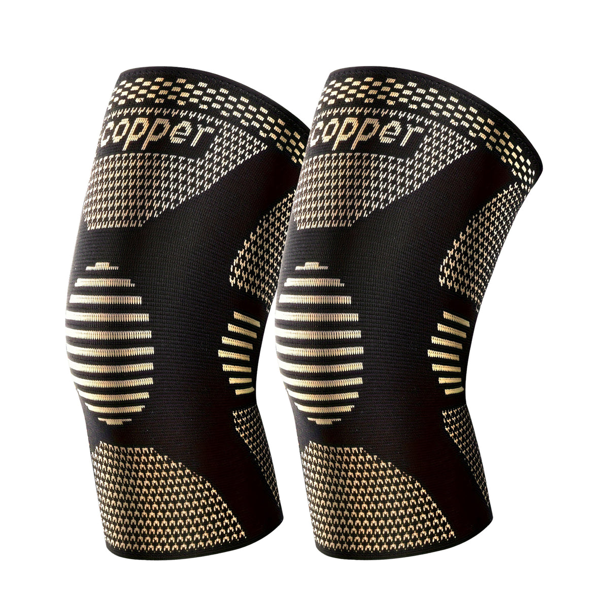 1 Pair Copper Knee Pads Ultimate Shock-Absorbing Gear For Men & Women Superior Knee Support For Sports Yoga Fitness - view 4