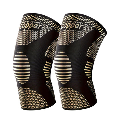 1 Pair Copper Knee Pads Ultimate Shock-Absorbing Gear For Men & Women Superior Knee Support For Sports Yoga Fitness - view 4