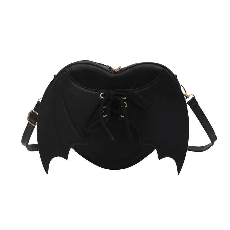 Heart Shape Bag Strap Design Bat Wings One Shoulder Crossbody Bag - view 5