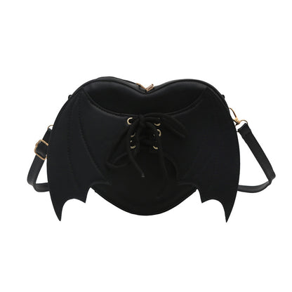 Heart Shape Bag Strap Design Bat Wings One Shoulder Crossbody Bag - view 5