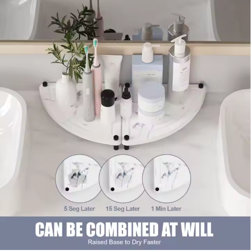 Diatomaceous Earth Sink Tray Stone Home Sink Caddy Kitchen Bathroom Instant Dry Sink Organizer - view 4
