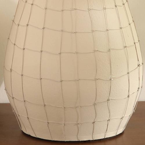 Leianna Handmade Large Terracotta Vase With Wireframe Contemporary Design, Handmade - view 4