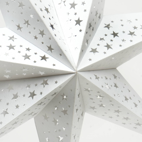 White Handmade Paper Star 60 Cm - White-Festive - view 3
