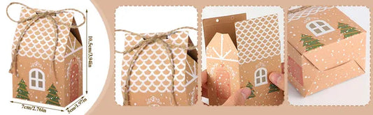 36 Pieces Mini Christmas Party Favor Boxes Gift Bags, Small Gift Boxes Xmas Treats Party Favors Stocking Stuffers - view 2