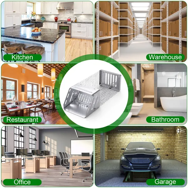 Automatic Continuous Rat Trap Single Door Mouse Cage Humane Live Animal Trap Cage Indoor Outdoor For Small Rodents Mice - view 3