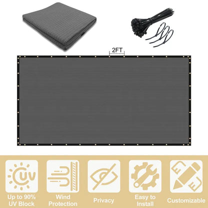 4' X50' Dark Grey HDPE Fence - view 2