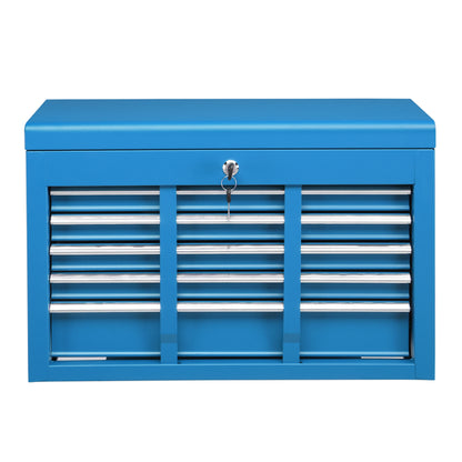 5 Drawer Lockable Steel Tool Chest, 330 Lbs Capacity, Blue Heavy-Duty Tool Storage Cabinet With Drawer Liners & Lid - view 4