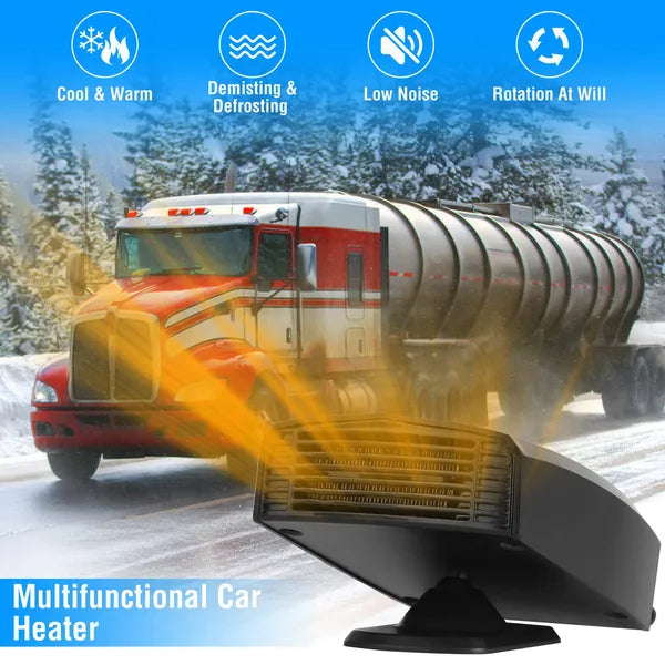 Portable Car Heater Heating Fan 2 In 1 Defroster Defogger Demister Windshield Heater Automotive Cooling Fan