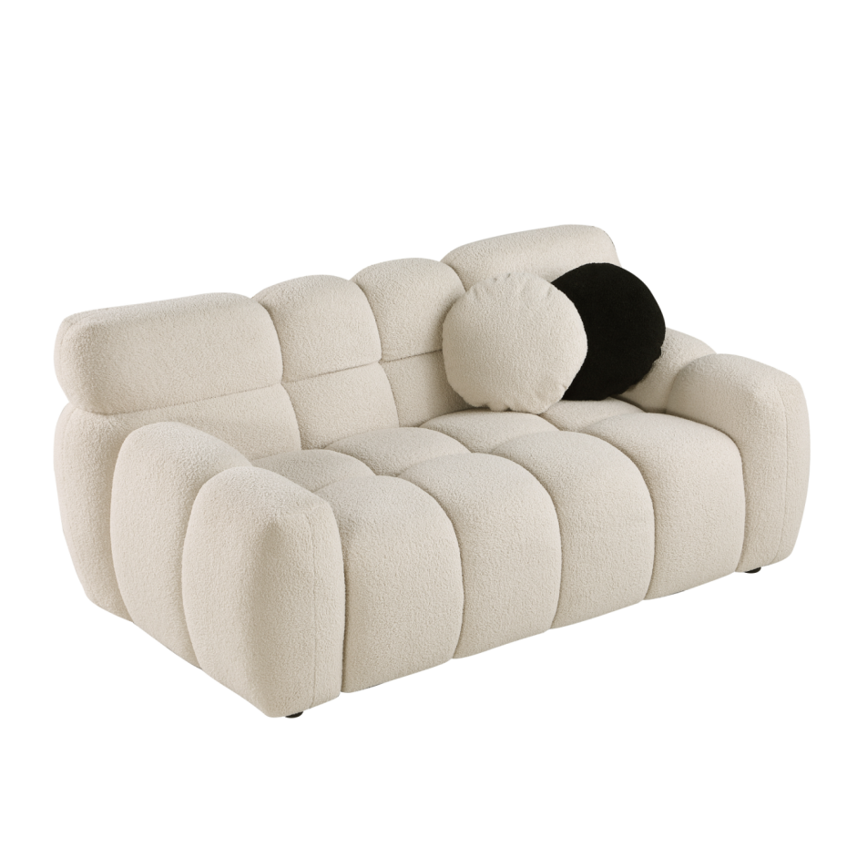 64.96 Length,35.83inch Deepth,human Body Structure For USA People, Marshmallow Sofa,boucle Sofa,2 Seater, BEIGE BOUCLE - view 10