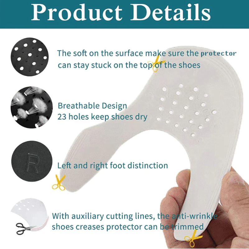 Pair Sneaker Shoe Anti Crease Protector Decreaser Toe Force Creasing Shoes Cover - view 3