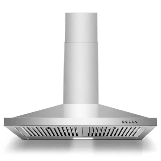 Range Hood 30 Inch, Wall Mount Range Hood Ducted/Ductless, Kitchen Hood In Stainless Steel