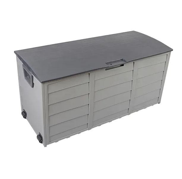 75gal 260L Outdoor Garden Plastic Storage Deck Box Chest Tools Cushions Toys Lockable Seat - view 5