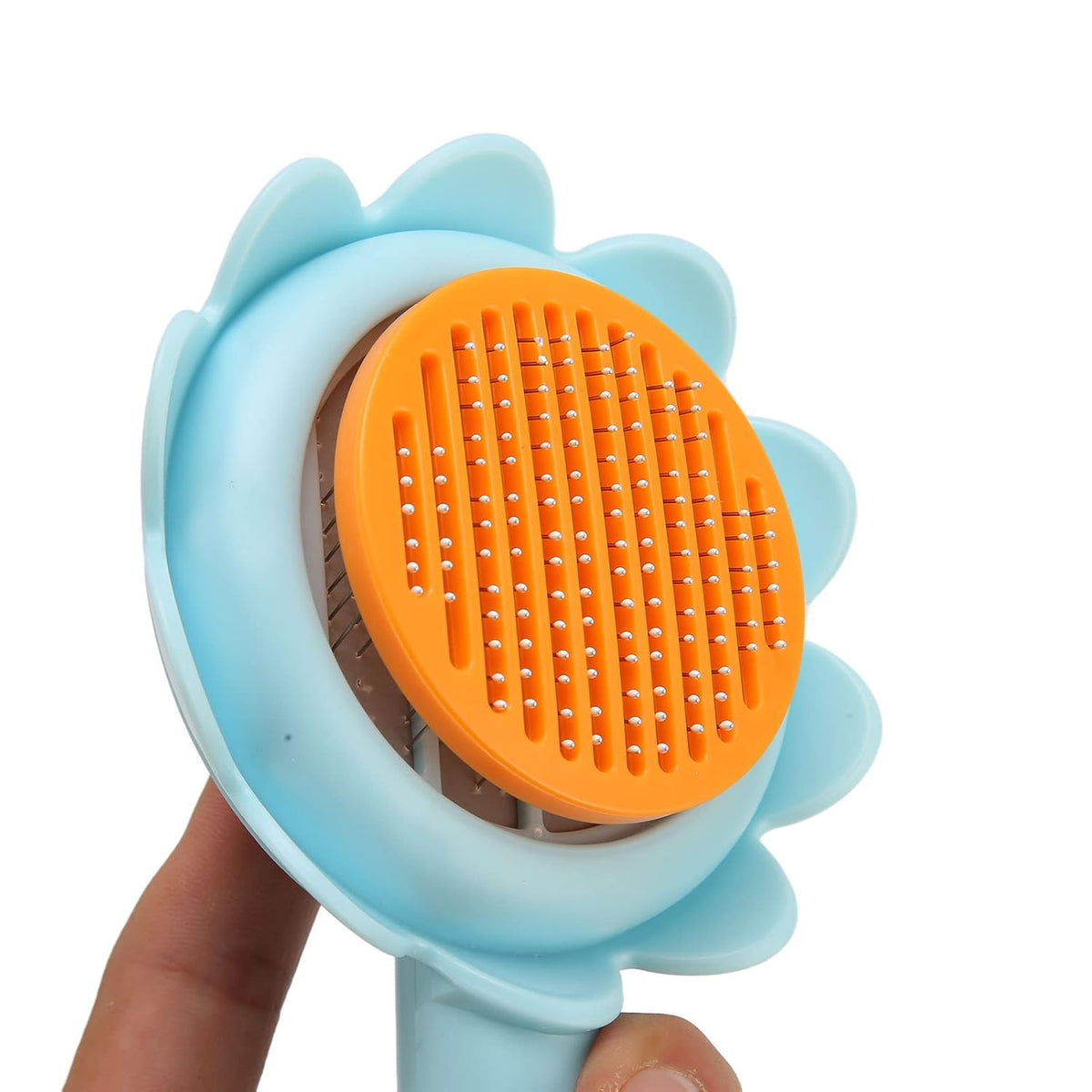Cat Brush Dog Shedding Brush Flower Shape Stainless Steel Self Cleaning For Dog For Pet Supplies, Cat Grooming Brush - view 6