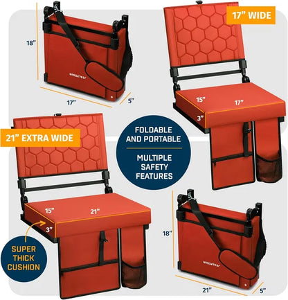 Alpcour Folding Reclining Stadium Seat With Back Support For Bleachers - view 2