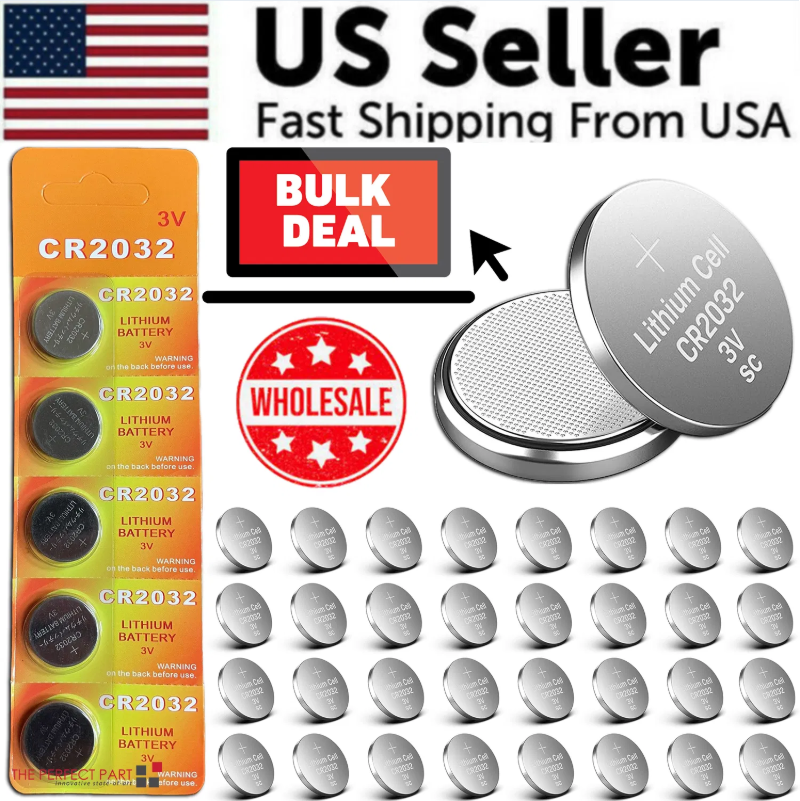 5-50x LITHIUM BATTERY 3V CR2032 CR 2032 BR2032 DL2032 Remote Button Cell Watch